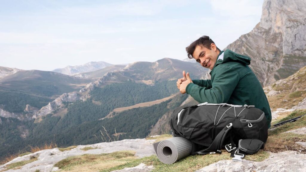 traveler hiking mountains 2